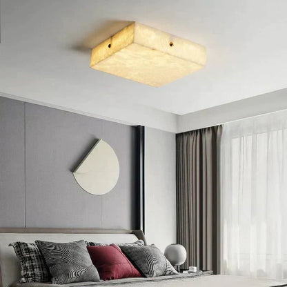 Coral Modern Alabaster Flushmount, Designer Ceiling Light Fixtures - 15.75"LDeco Ranches