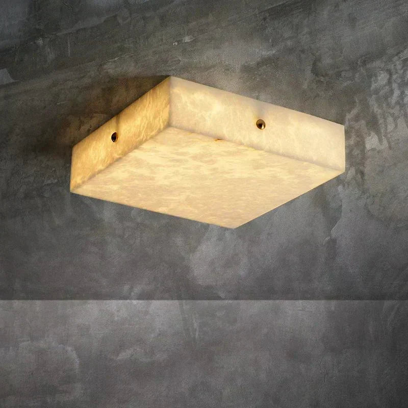 Coral Modern Alabaster Flushmount, Designer Ceiling Light Fixtures - 15.75"LDeco Ranches