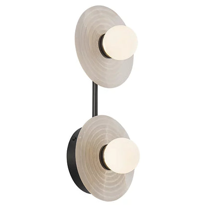 Dahlia Alabaster LED Vanity Light-Deco Ranches-Bronze-2 Light-Deco Ranches