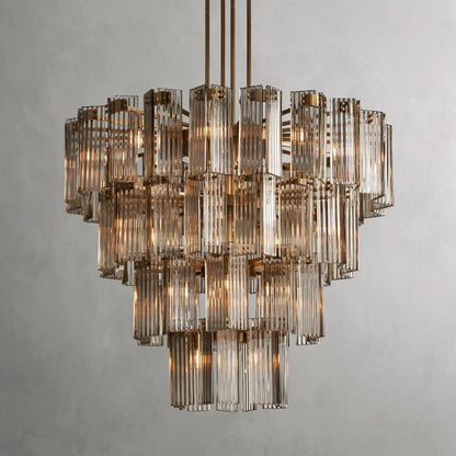 48" / Brass / Smoke Delsie Round Chandelier 38", 48", 60"