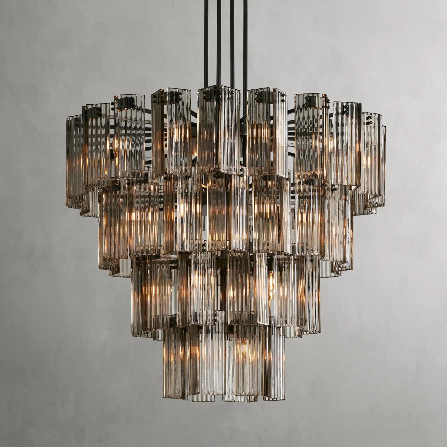 48" / Bronze / Smoke Delsie Round Chandelier 38", 48", 60"