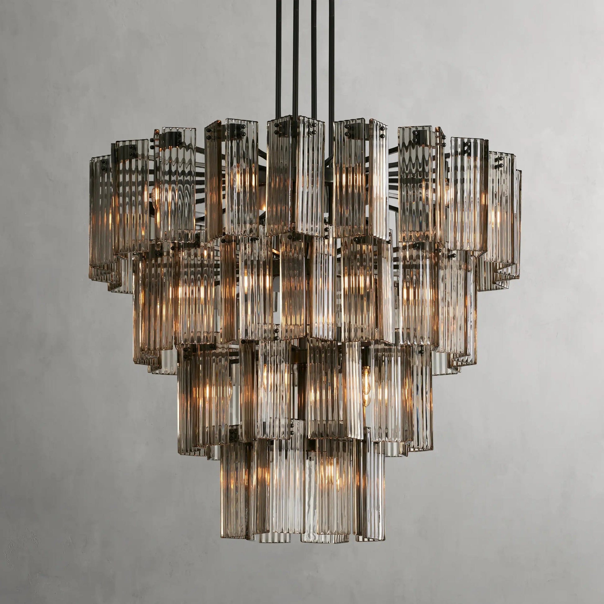 48" / Bronze / Smoke Delsie Round Chandelier 38", 48", 60"