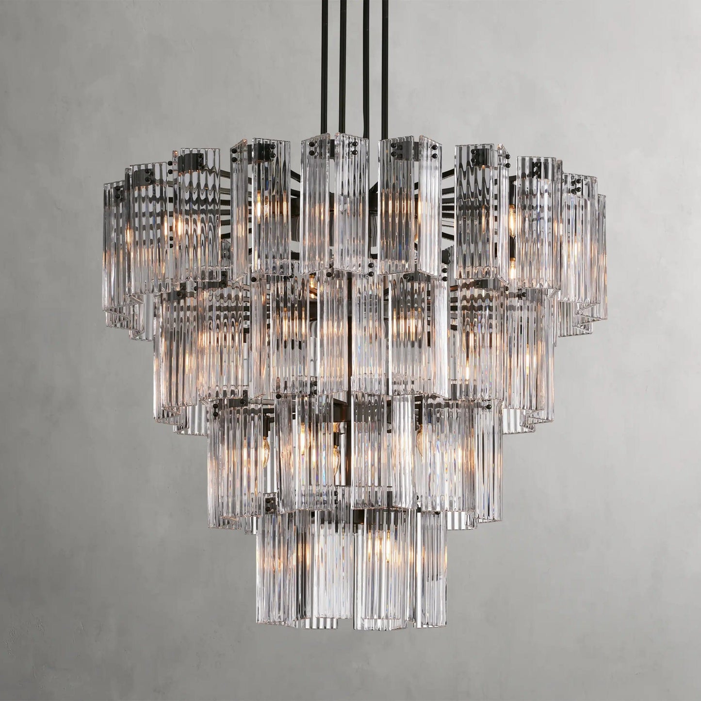 48" / Bronze / Clear Delsie Round Chandelier 38", 48", 60"