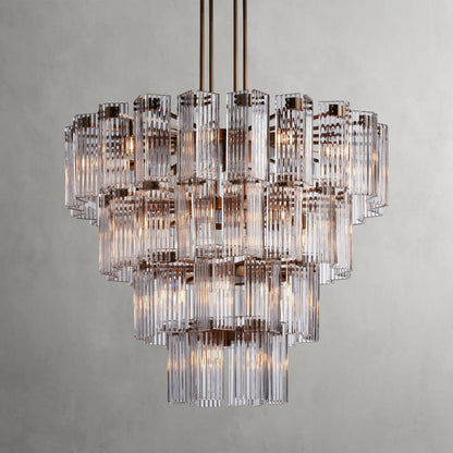 48" / Brass / Clear Delsie Round Chandelier 38", 48", 60"
