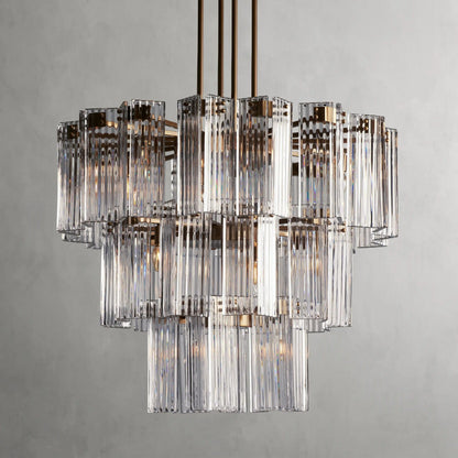 38" / Brass / Clear Delsie Round Chandelier 38", 48", 60"