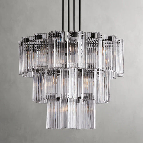 38" / Bronze / Clear Delsie Round Chandelier 38", 48", 60"
