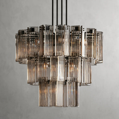 38" / Bronze / Smoke Delsie Round Chandelier 38", 48", 60"