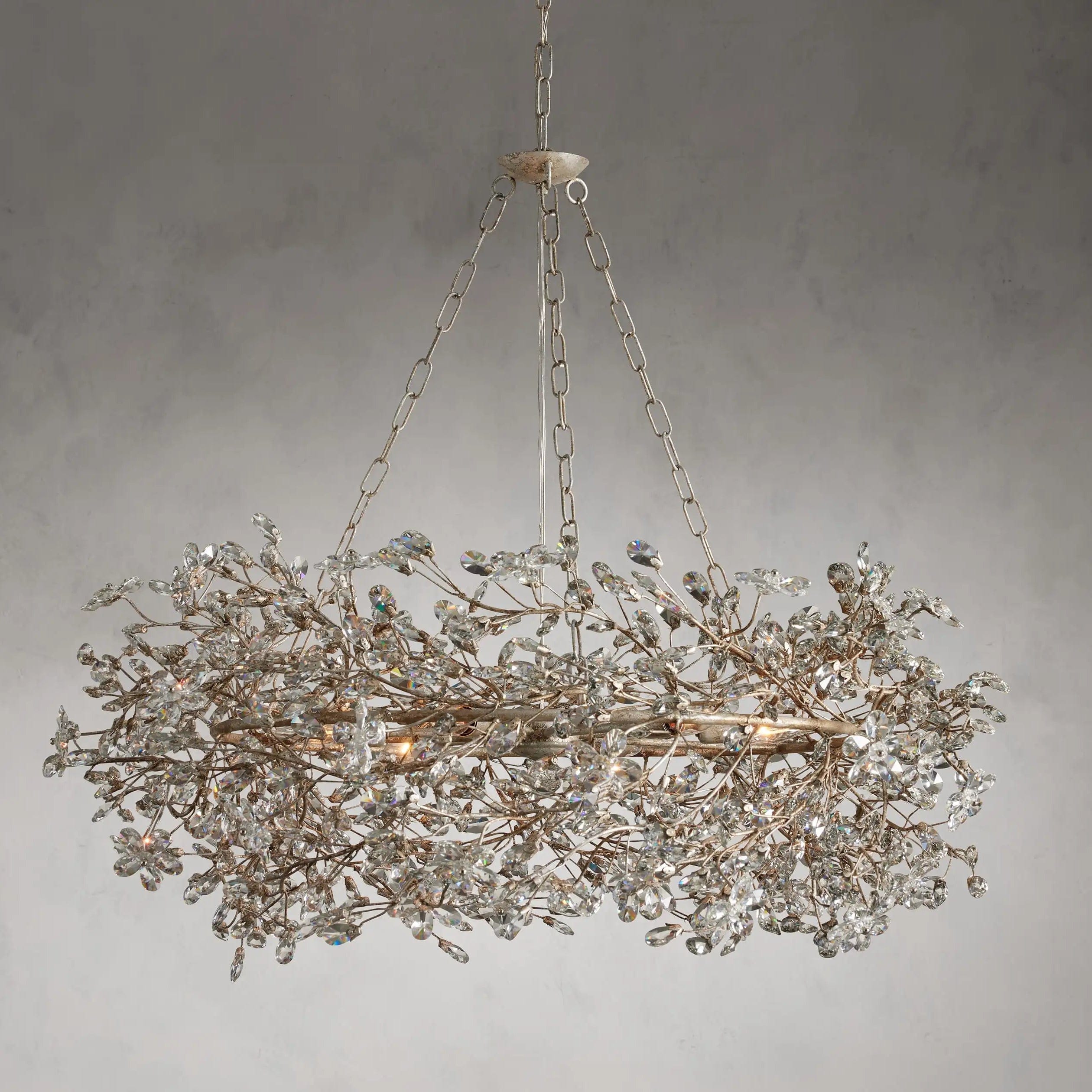 39" / SILVER Fiore Crown Chandelier 39", 48", 60"