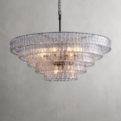 48" / BRONZE / CLEAR Ghiaccio Round Chandelier 36", 48",60"