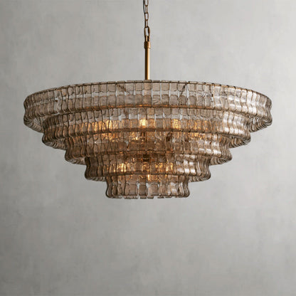 48" / BRASS / SMOKE Ghiaccio Round Chandelier 36", 48",60"