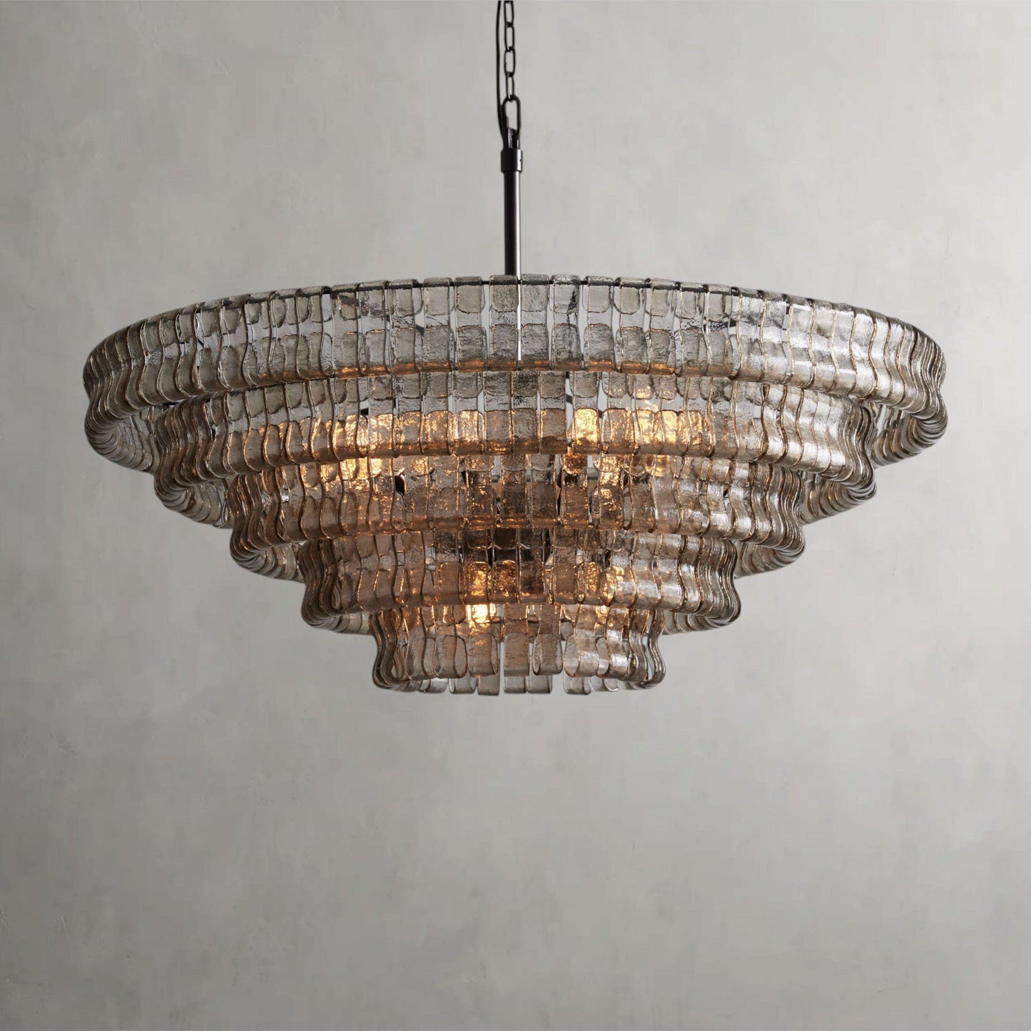 48" / BRONZE / SMOKE Ghiaccio Round Chandelier 36", 48",60"
