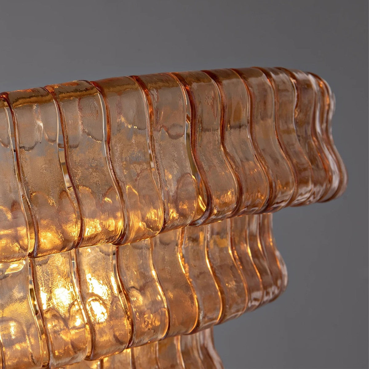 Refined Ice Glass Round Chandelier