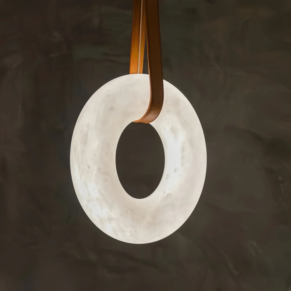 Oslo L1P Pendant Alabaster Chandelier, Halo Ring Chandelier With canopy Over Dining Table-Chandelier-Deco Ranches