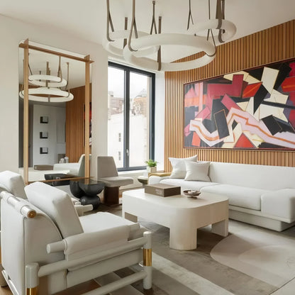 Oslo L1P Pendant Alabaster Chandelier, Halo Ring Chandelier With canopy Over Dining Table-Chandelier-Deco Ranches