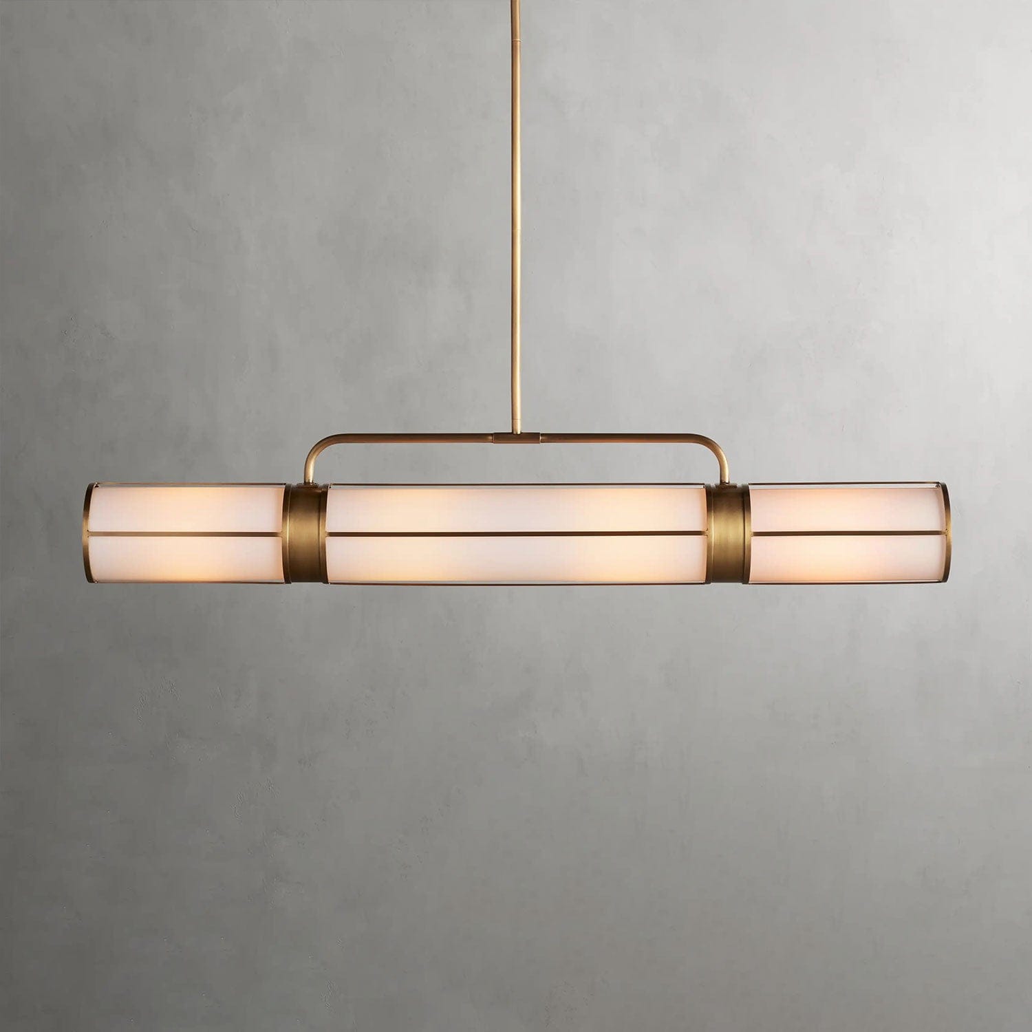 54" / Brass Remming Linear Chandelier 54", 62", 72"