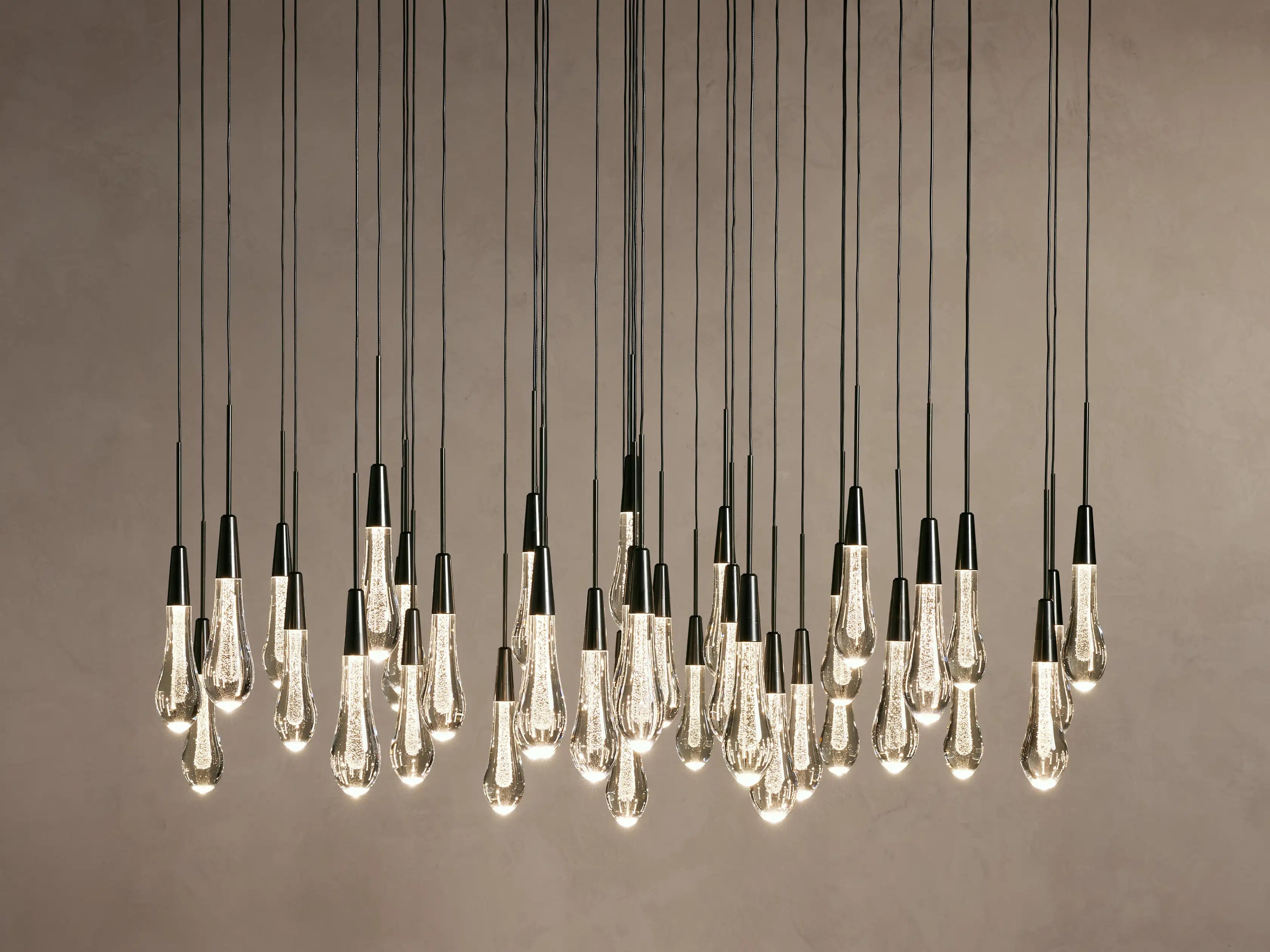 48" / Bronze Soltaire Round Chandelier 17", 24", 36", 58"