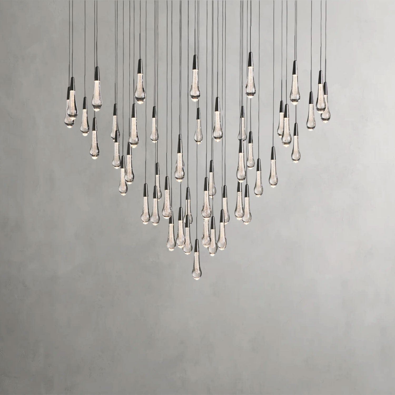 58" / Bronze Soltaire Round Chandelier 17", 24", 36", 58"