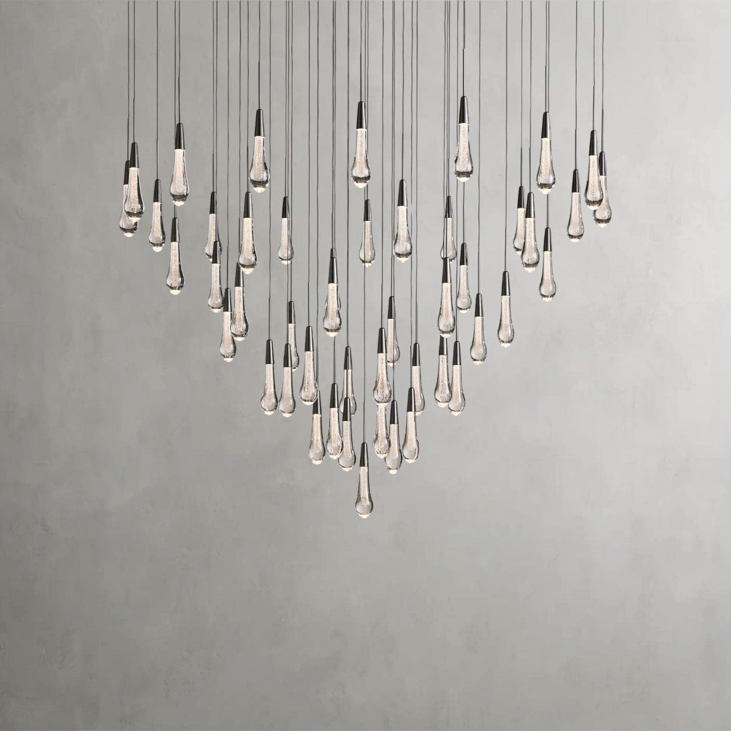 58" / Bronze Soltaire Round Chandelier 17", 24", 36", 58"