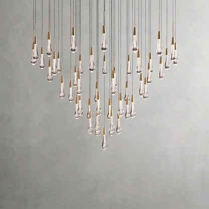 58" / Brass Soltaire Round Chandelier 17", 24", 36", 58"