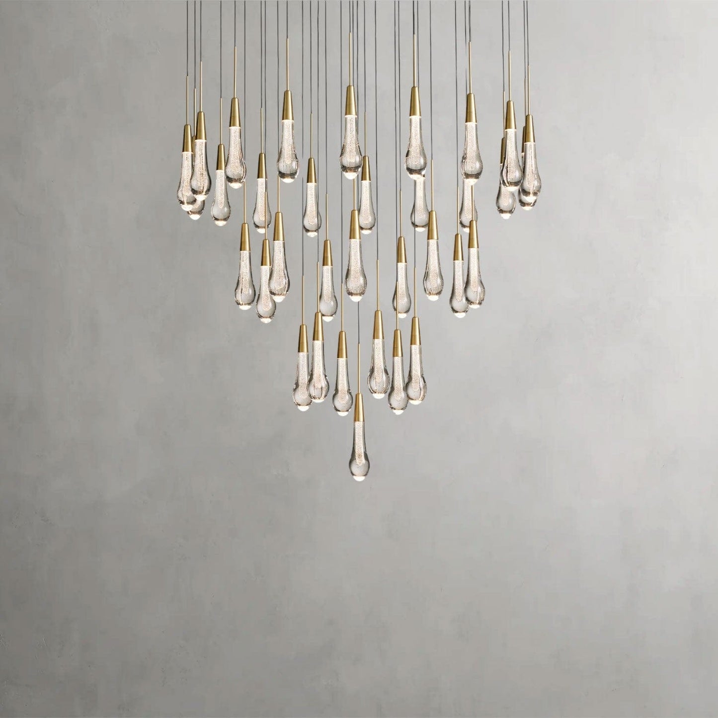 36" / Brass Soltaire Round Chandelier 17", 24", 36", 58"