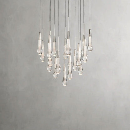 24" / Nickle Soltaire Round Chandelier 17", 24", 36", 58"