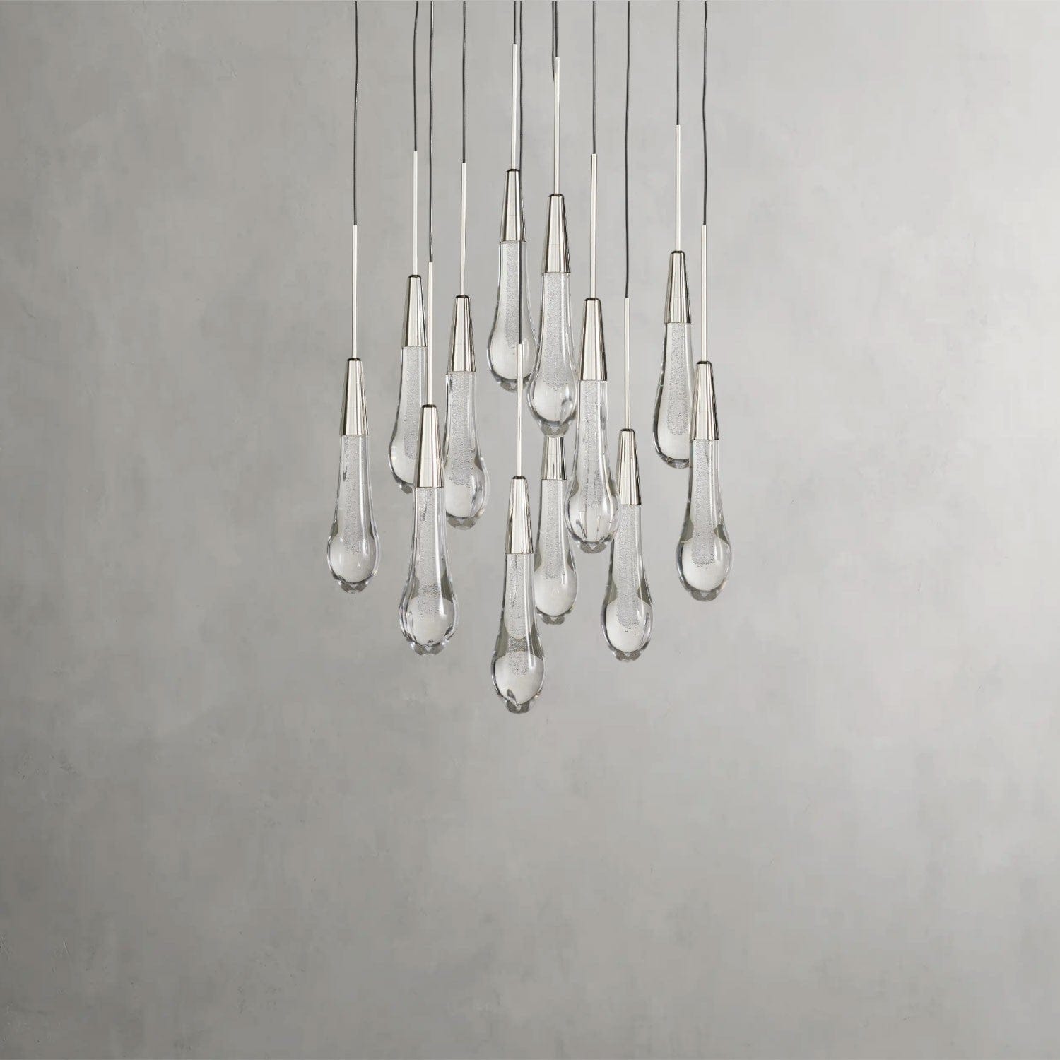 17" / Nickle Soltaire Round Chandelier 17", 24", 36", 58"