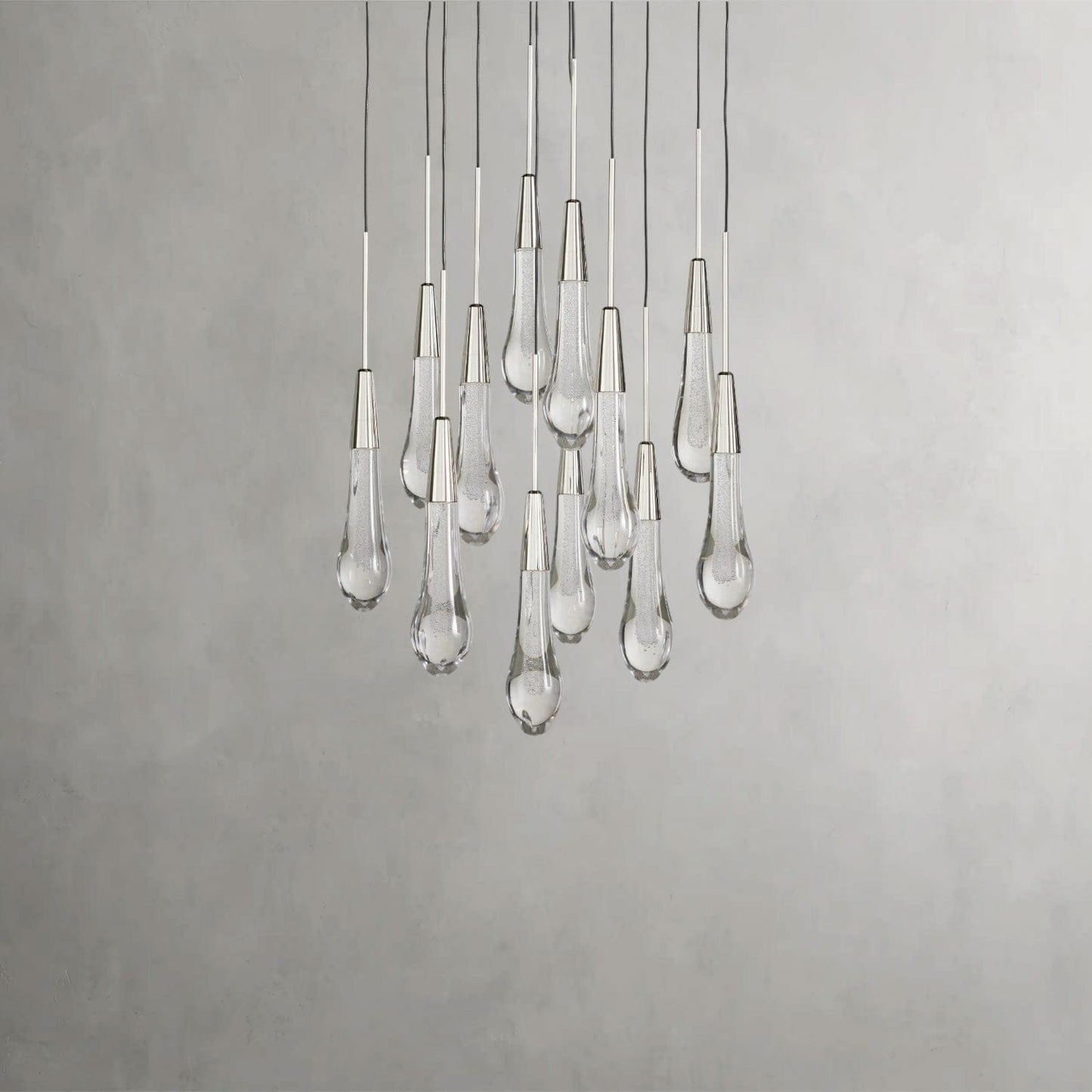 17" / Nickle Soltaire Round Chandelier 17", 24", 36", 58"