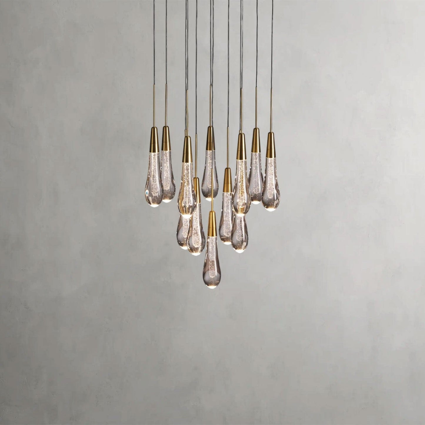 17" / Brass Soltaire Round Chandelier 17", 24", 36", 58"