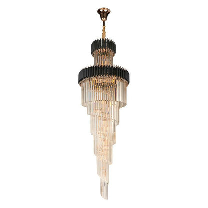 Spiral Crystal Chandelier For Foyer/ Staircase-Chandeliers-Deco Ranches-Deco Ranches