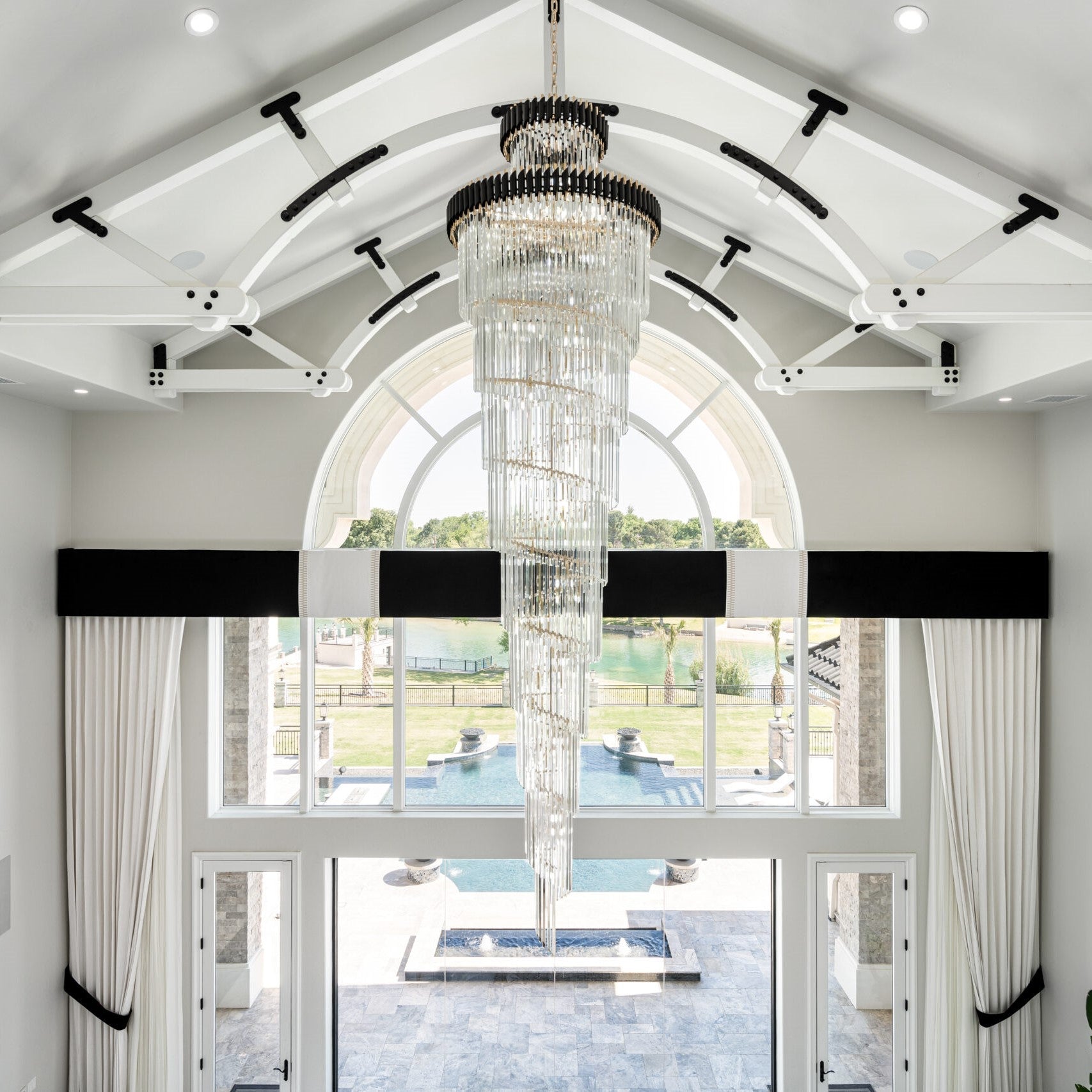 Spiral Crystal Chandelier For Foyer/ Staircase-Chandeliers-Deco Ranches-Deco Ranches