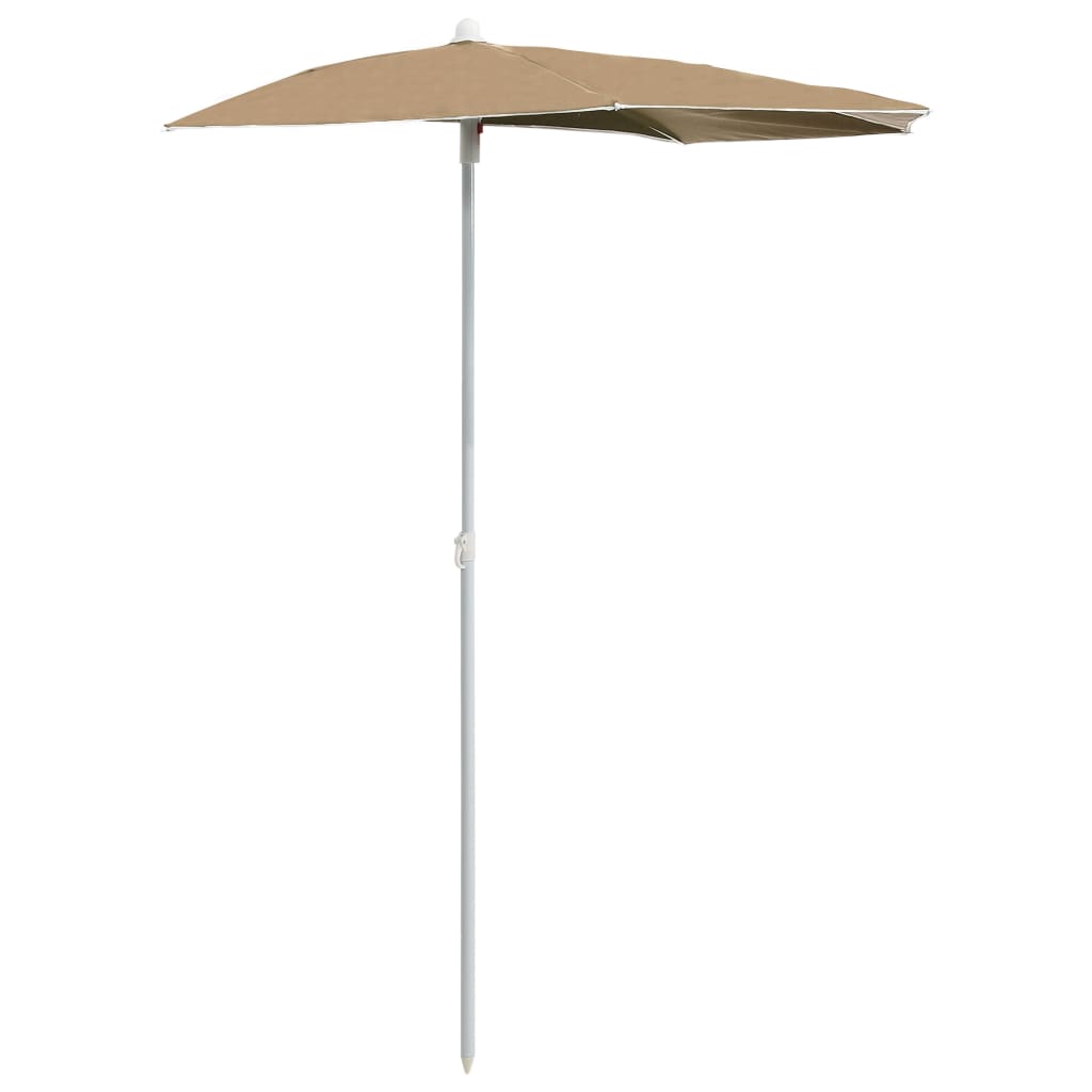 vidaXL Garden Half Parasol Outdoor Umbrella Sunshade with Pole UV Protective Patio Balcony Multi Colors - Deco Ranches