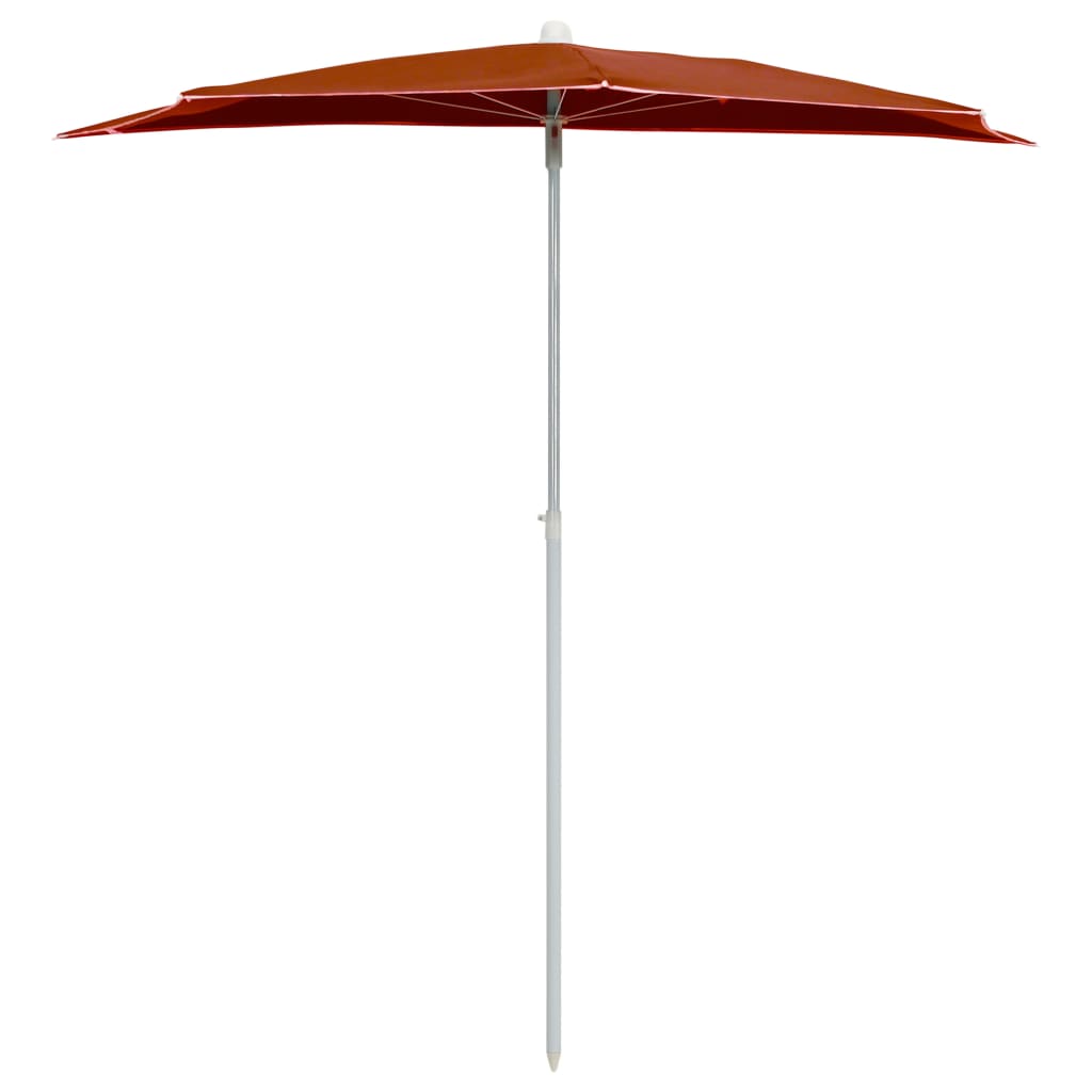 vidaXL Garden Half Parasol Outdoor Umbrella Sunshade with Pole UV Protective Patio Balcony Multi Colors - Deco Ranches
