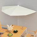 vidaXL Garden Half Parasol Outdoor Umbrella Sunshade with Pole UV Protective Patio Balcony Multi Colors - Deco Ranches