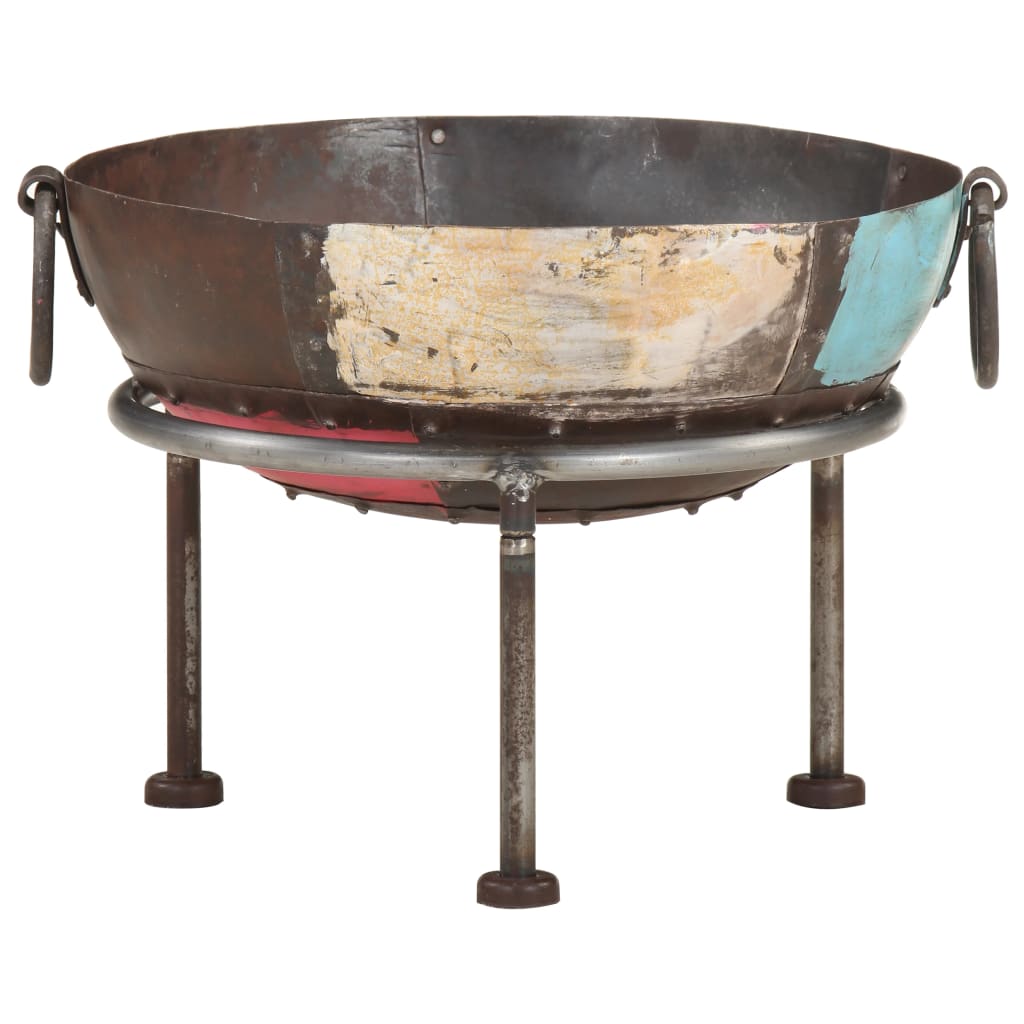 vidaXL Outdoor Iron Fire Pit Fire Bowl for Camping Picnic Garden Patio Rustic Fireplace - Deco Ranches