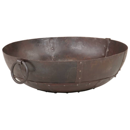 vidaXL Outdoor Iron Fire Pit Fire Bowl for Camping Picnic Garden Patio Rustic Fireplace - Deco Ranches