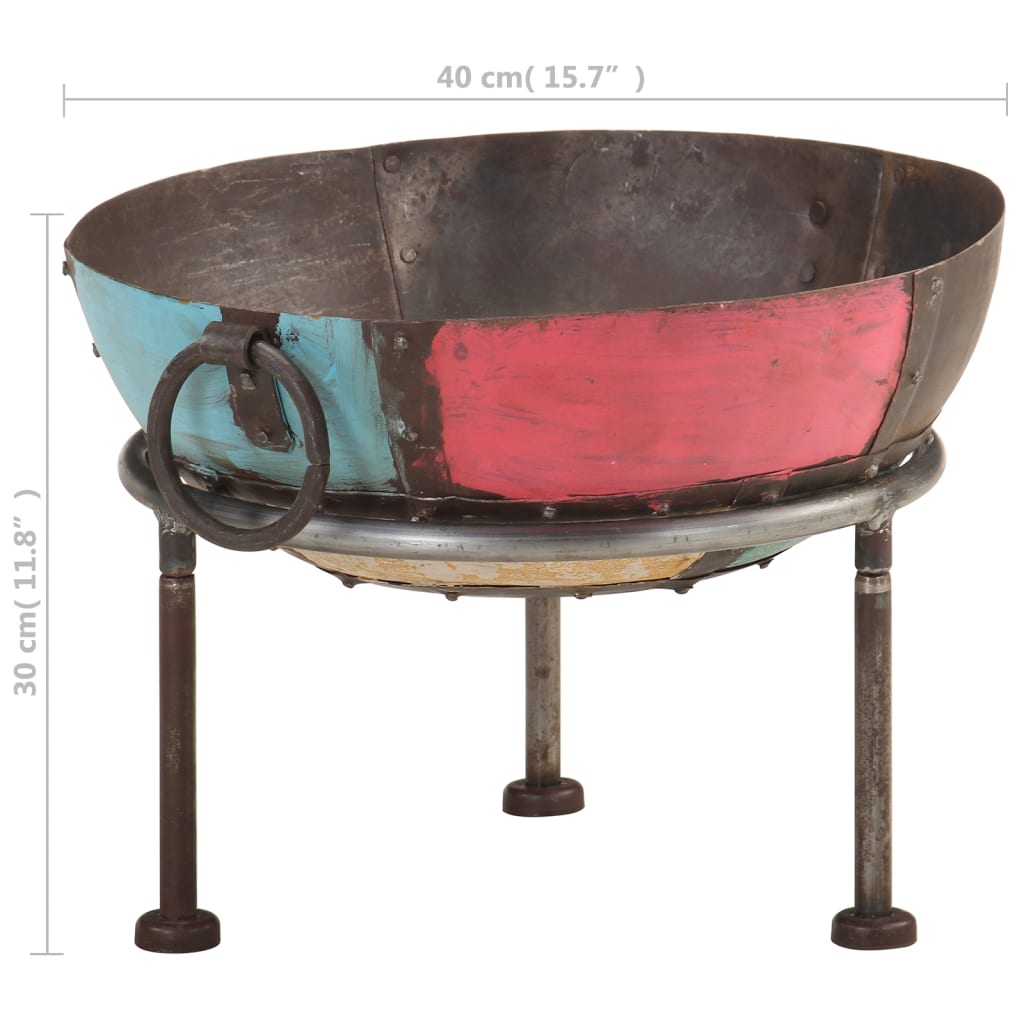 vidaXL Outdoor Iron Fire Pit Fire Bowl for Camping Picnic Garden Patio Rustic Fireplace - Deco Ranches