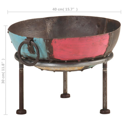 vidaXL Outdoor Iron Fire Pit Fire Bowl for Camping Picnic Garden Patio Rustic Fireplace - Deco Ranches